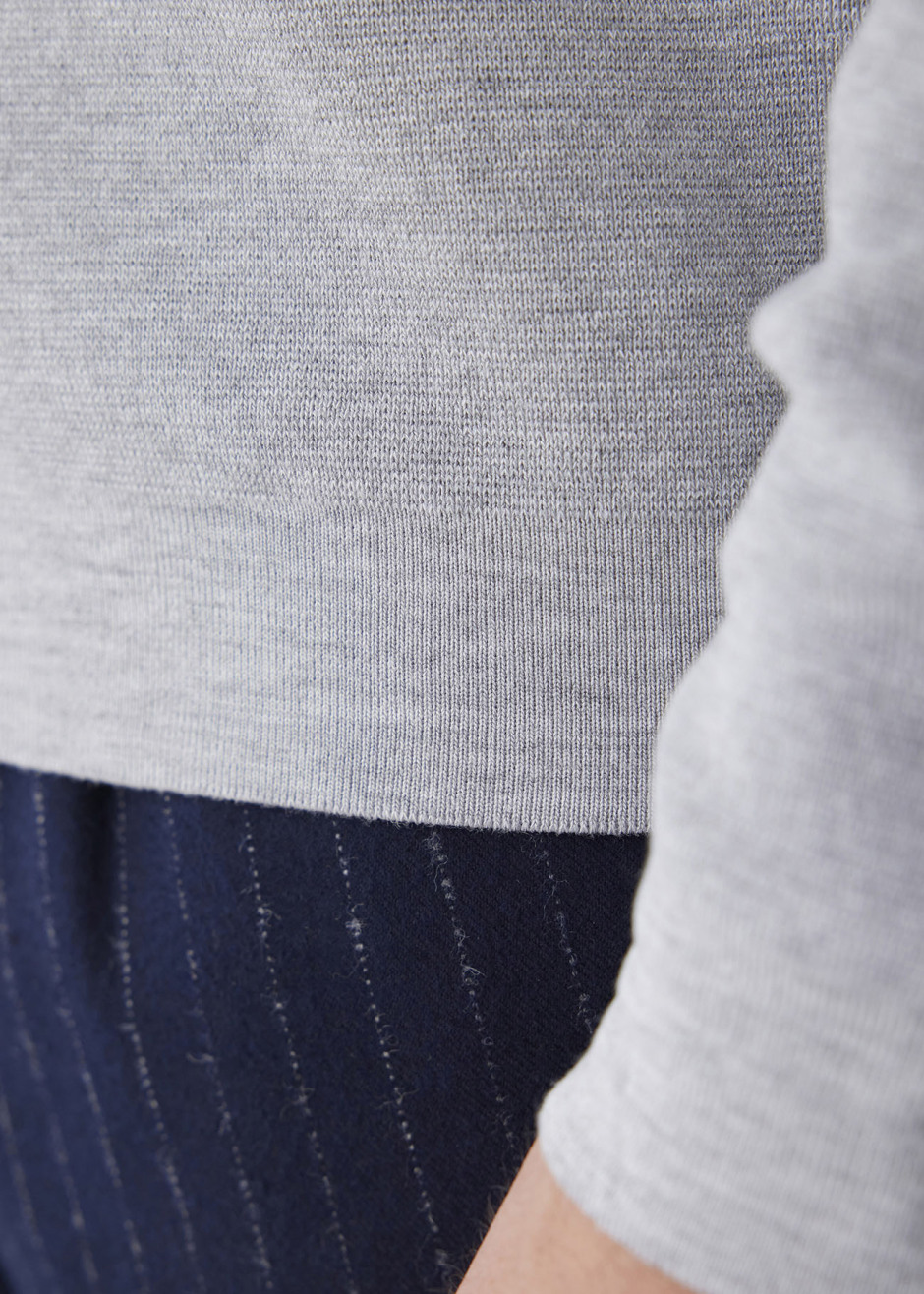 Gri Renk Çelik Örme Triko Hırka - 10