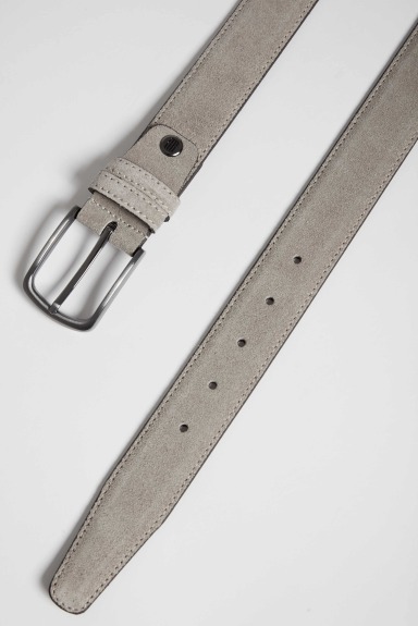 Gri Renk Süet Kemer