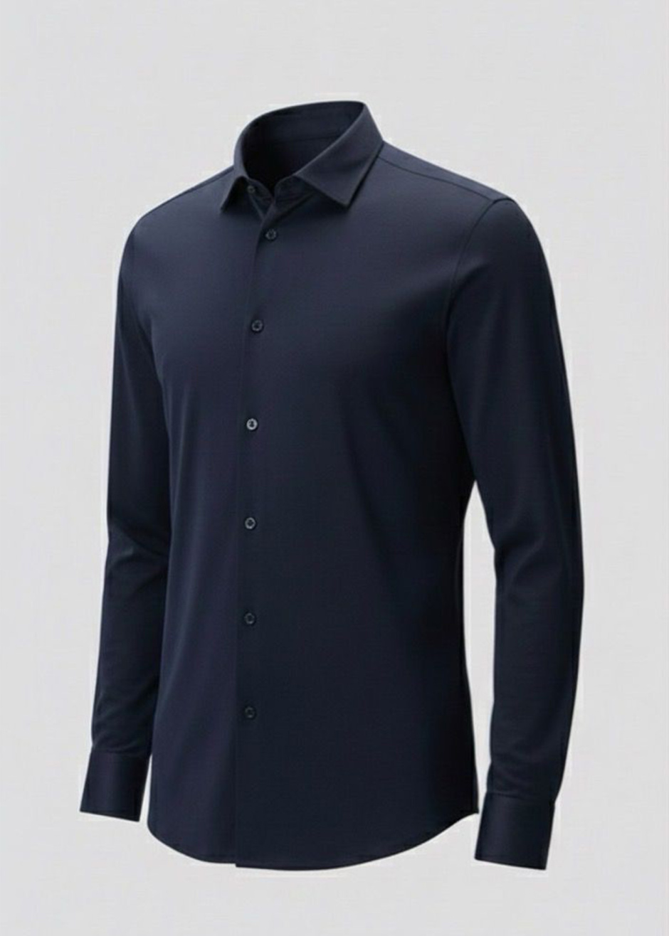 Lacivert Renk Örme Gömlek - 5