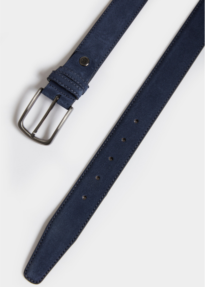 Lacivert Renk Süet Kemer