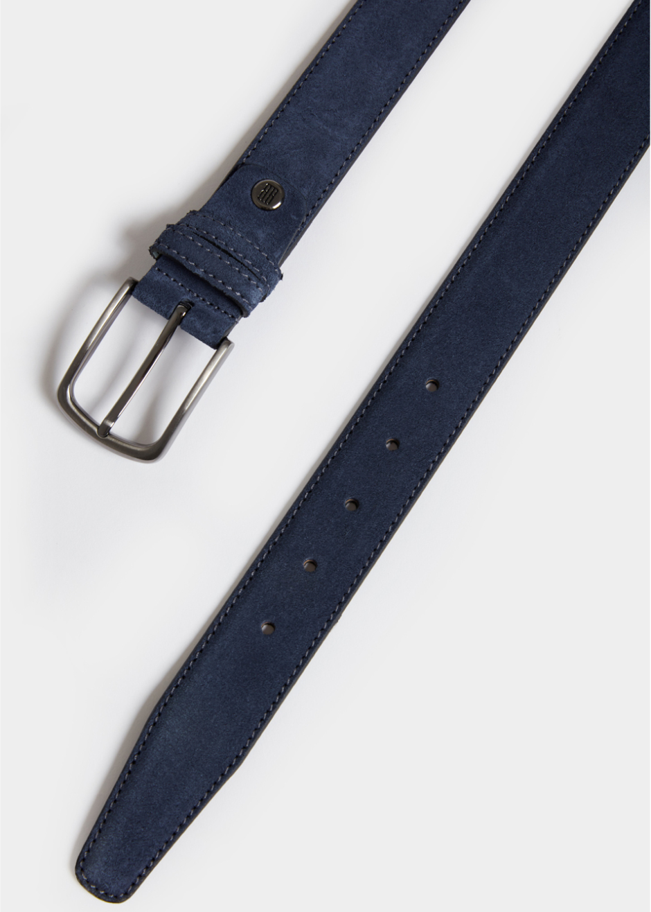 Lacivert Renk Süet Kemer - 1