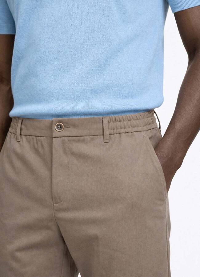 Vizon Renk Polyester Teknik Pantolon - 4