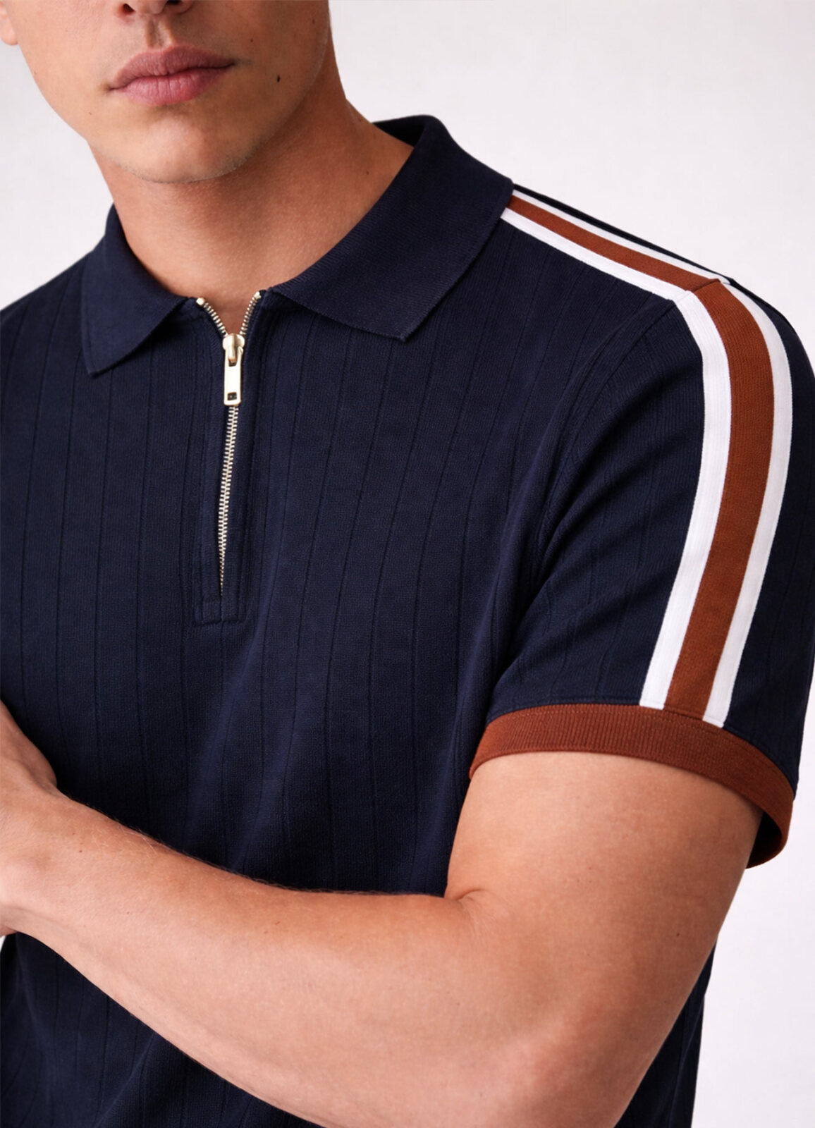 Lacivert Renk Polo Yaka Triko - 4