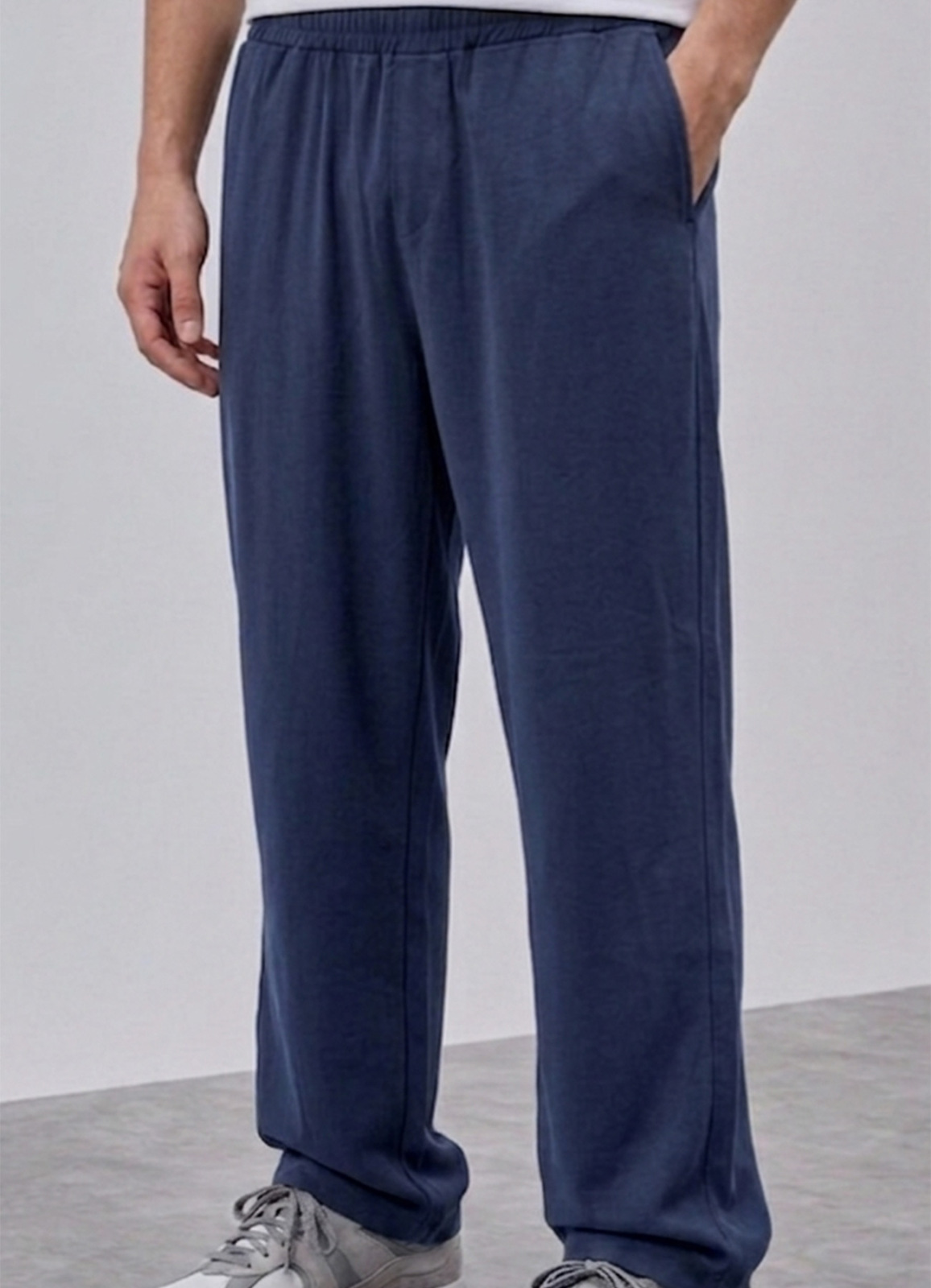 Lacivert Renk Tencel Karışımlı Pantolon - 2