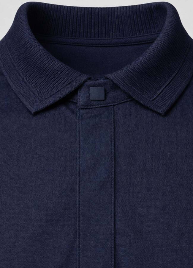 Lacivert Renk Pamuk Karışımlı Polo Yaka T-Shirt - 2