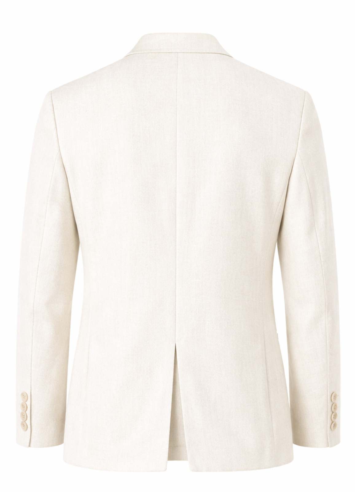 Kırık Beyaz Renk Keten Karışımlı Ceket - 2