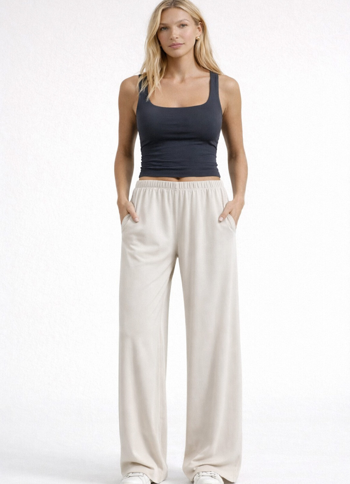 Taş Renk Modal Karışımlı Pantolon