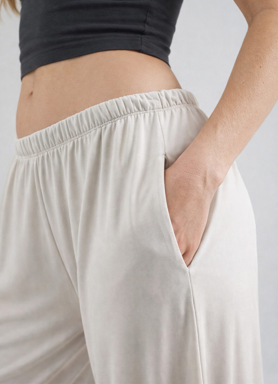 Taş Renk Modal Karışımlı Pantolon - 3