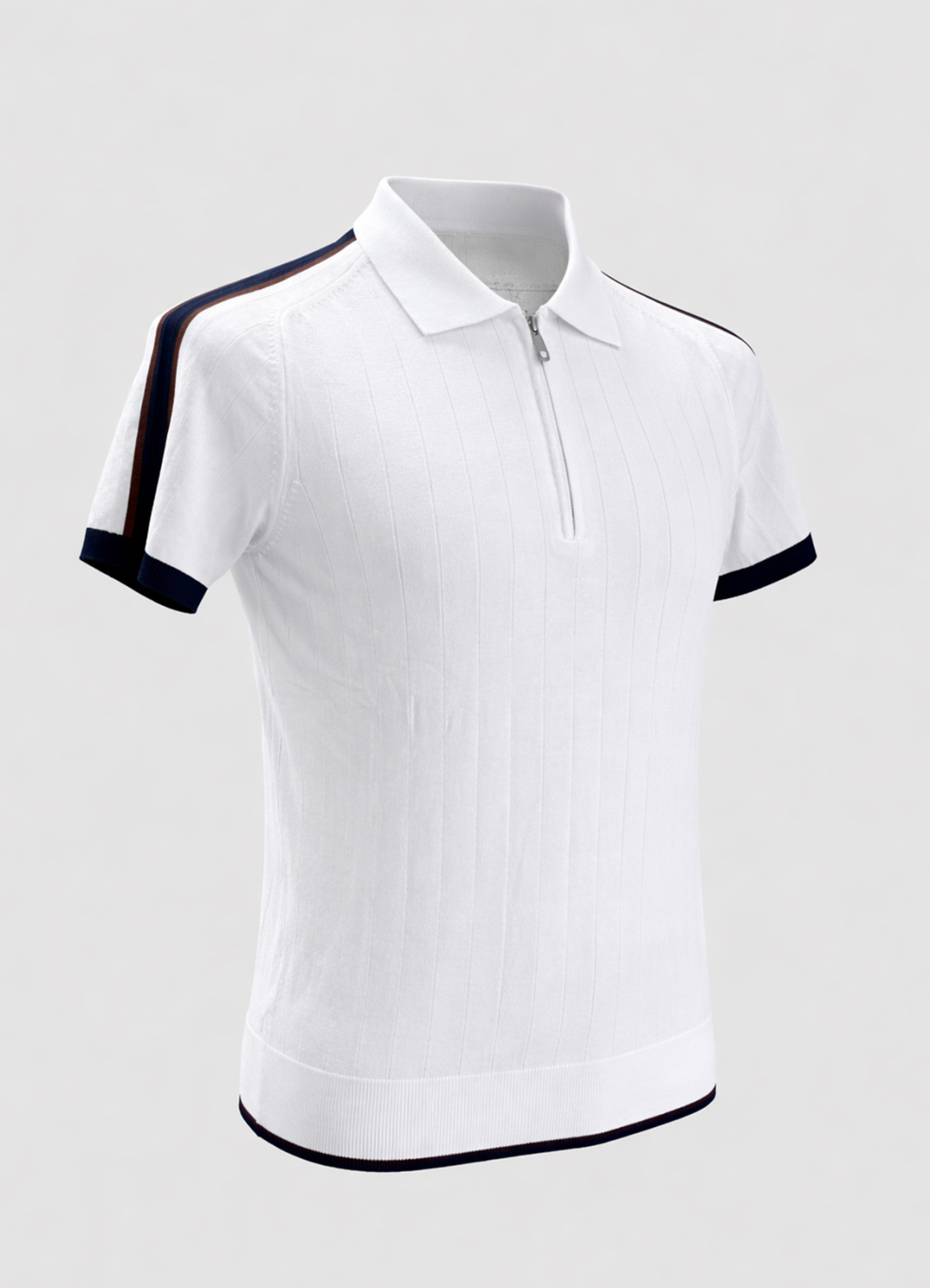 Beyaz Renk Polo Yaka Triko