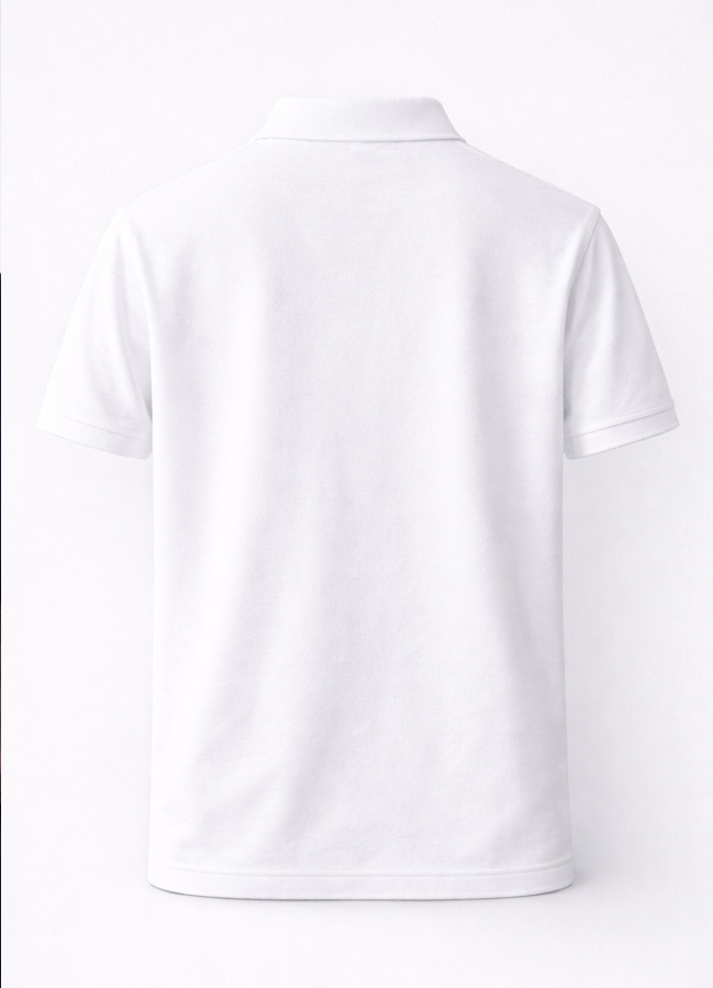 Beyaz Renk Pamuk Karışımlı Polo Yaka T-Shirt - 3
